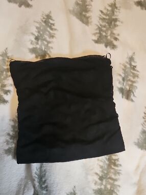 Garage Black Strapless Knit Top